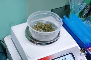 na zdjęciu zabezpieczone narkotyki