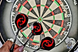 Na zdjęciu tarcza do gry.