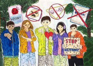 Ogłoszenie wyników konkursu plastycznego „Przyjazna przestrzeń. Tu każdy może być sobą”. Wyróżnienie dla wałbrzyskiego ucznia