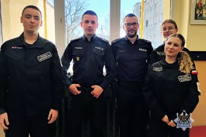 Na zdjęciu uczestnicy olimpiady klas policyjnych.