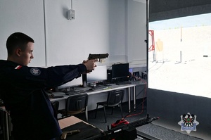 Na zdjęciu uczestnicy olimpiady klas policyjnych.