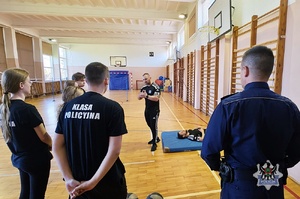 Na zdjęciu uczestnicy olimpiady klas policyjnych.