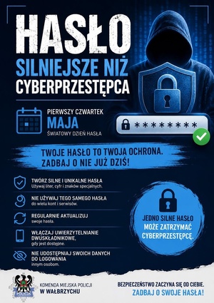 plakat promujący  dzień bezpiecznego Hasła
