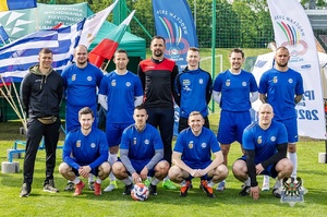 Na zdjęciu policjanci podczas zawodów sportowych.