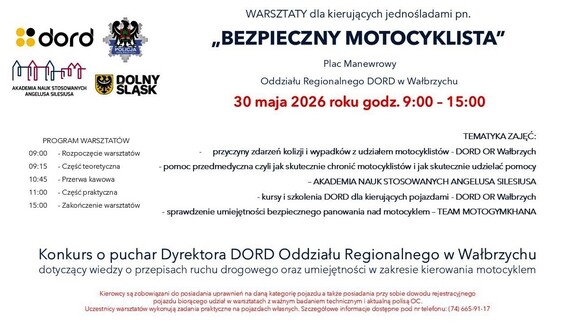 Plakat Bezpieczny motocyklista