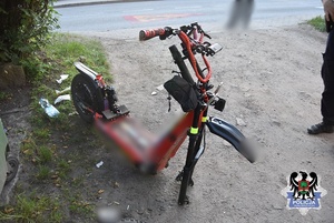 Hulajnoga,  którą poruszał sie nietrzeźwy kierujący