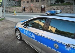 Na zdjęciu policyjny radiowóz.